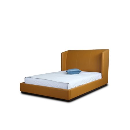 MANHATTAN COMFORT Lenyx Queen-Size Bed in Saddle BD008-QN-SA